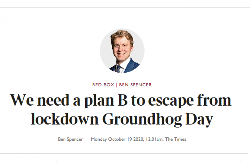 Article 'Lockdown Groundhog Day' pulished by Dr Ben Spencer MP