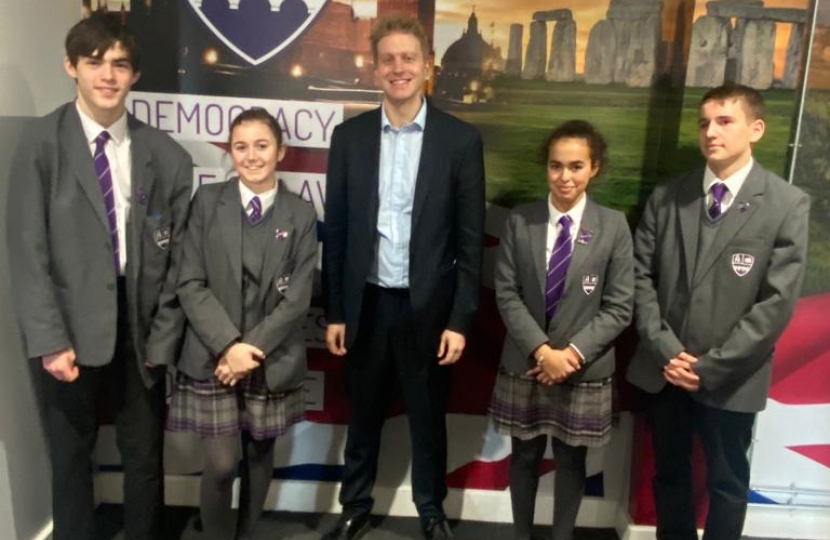 Meeting Year 6 Student Leadership Team at Chertsey High School