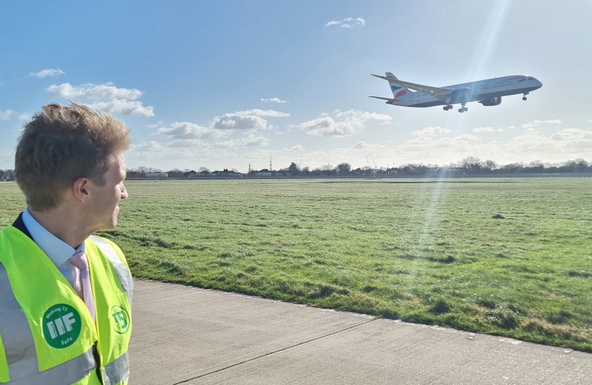 Dr Ben Spencer MP at Heathrow Airport