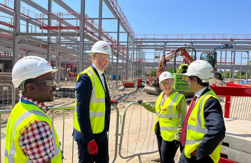 Dr Ben Spencer MP on site tour 