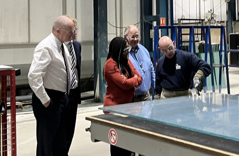 Kemi Badenoch MP at Kite Glass, Brooklands