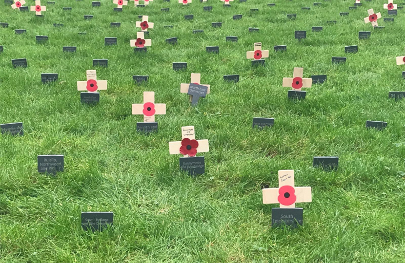 A cross laid by Dr Ben Spencer MP in Parliament on behalf of all Runnymede and Weybridge residents.