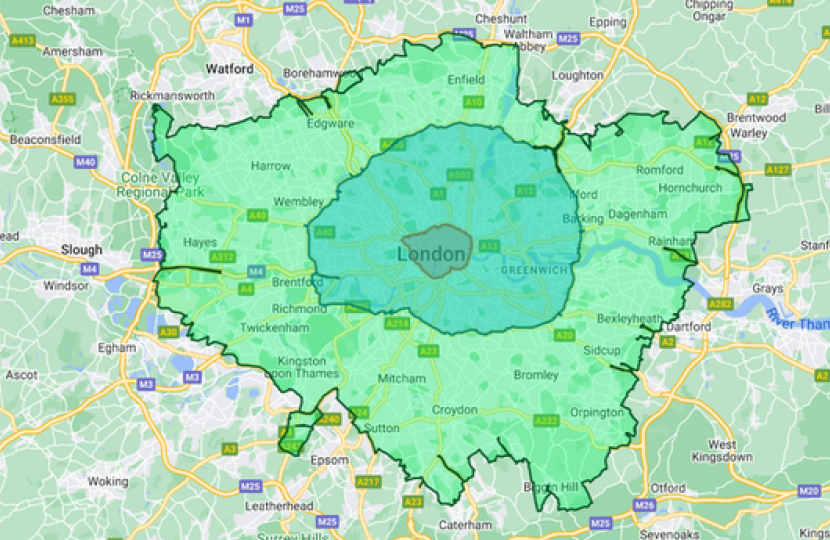 ULEZ expansion map