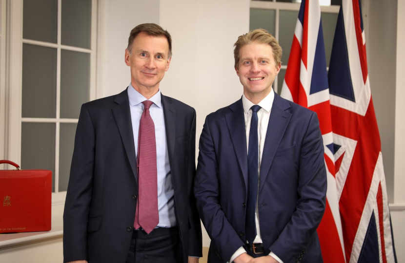 Dr Ben Spencer MP with Chancellor the Rt Hon Jeremy Hunt MP