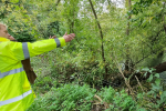 Ben Spencer MP reviewing site for planned local flood alleviation works