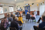 Dr Ben Spencer hosts a meeting of flood group representatives, with officers from Surrey County Council and the Environment Agency