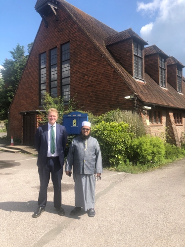 Meeting with Imam Abdur Rab at Surrey Muslim Centre, Addlestone