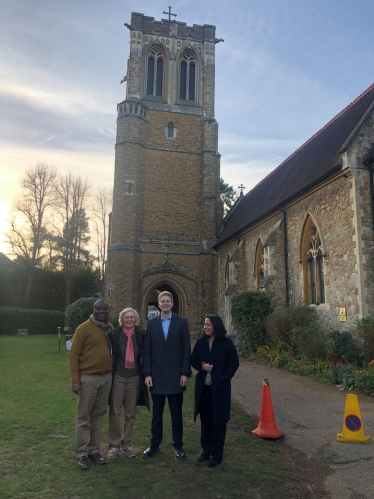 Meeting with Rev'd Olokose at St Mary's Church, Oatlands