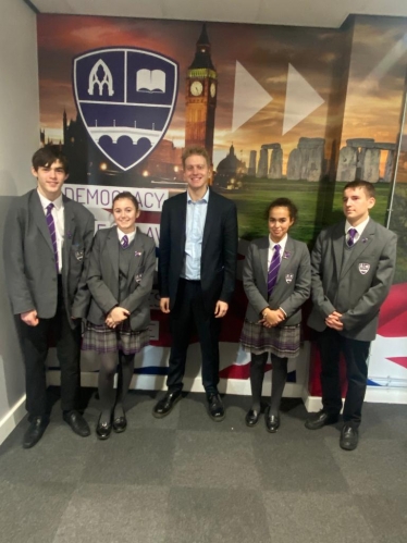 Meeting Year 6 Student Leadership Team at Chertsey High School