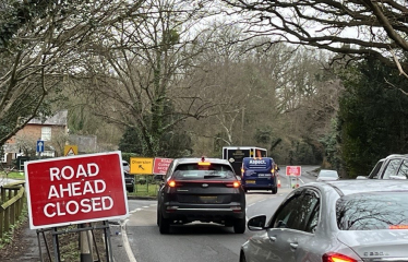 Traffic disruption in Runnymede and Weybridge