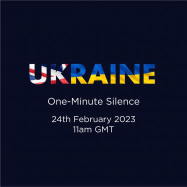 Minute silence for Ukraine anniversary