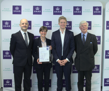 Matt Gantley, Denise Cook, Dr Ben Spencer MP and Lord Jamie Lindsay at UKAS